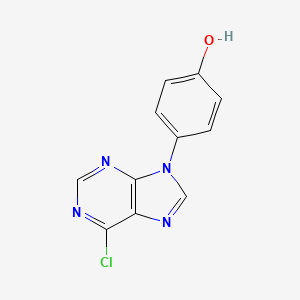 molecular formula C11H7ClN4O B11863218 4-(6-Chloro-9h-purin-9-yl)phenol CAS No. 21268-12-2