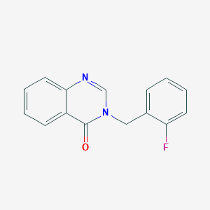 molecular formula C15H11FN2O B11863228 3-(2-Fluorobenzyl)quinazolin-4(3H)-one CAS No. 141305-95-5