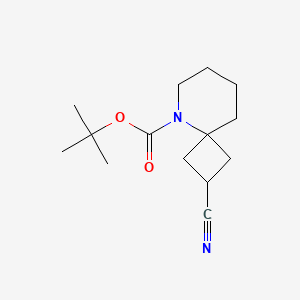molecular formula C14H22N2O2 B11863243 Tert-butyl 2-cyano-5-azaspiro[3.5]nonane-5-carboxylate 