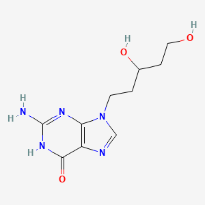 molecular formula C10H15N5O3 B11863249 (+-)-9-(3,5-Dihydroxypent-1-yl)guanine CAS No. 128631-61-8