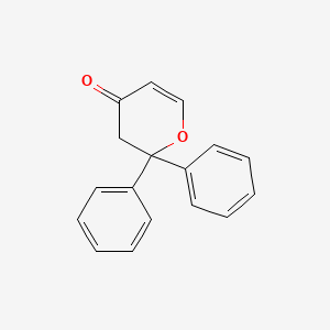 molecular formula C17H14O2 B11863274 2,2-Diphenyl-2H-pyran-4(3H)-one 