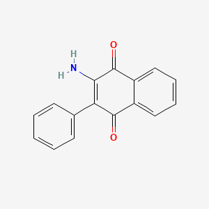 molecular formula C16H11NO2 B11863285 1,4-Naphthalenedione, 2-amino-3-phenyl- CAS No. 56176-17-1