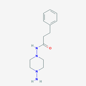molecular formula C13H20N4O B11863289 N-(4-Aminopiperazin-1-yl)-3-phenylpropanamide 
