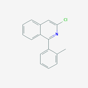 molecular formula C16H12ClN B11863300 Isoquinoline, 3-chloro-1-(2-methylphenyl)- CAS No. 89721-08-4