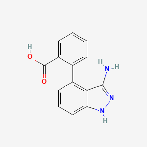 molecular formula C14H11N3O2 B11863304 2-(3-Amino-1H-indazol-4-YL)benzoic acid CAS No. 1464091-59-5