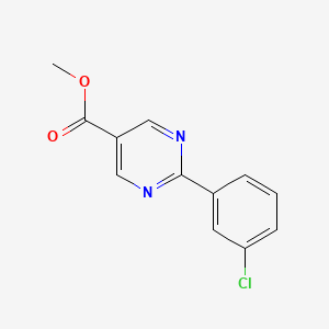 molecular formula C12H9ClN2O2 B11863309 Methyl 2-(3-chlorophenyl)pyrimidine-5-carboxylate 