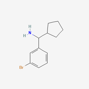 molecular formula C12H16BrN B11863385 (3-Bromophenyl)(cyclopentyl)methanamine 