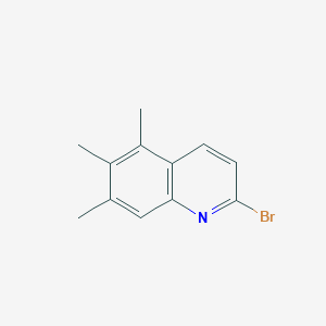 molecular formula C12H12BrN B11863388 2-Bromo-5,6,7-trimethylquinoline 