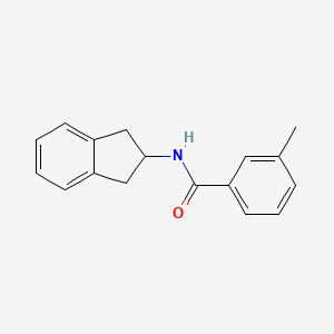 molecular formula C17H17NO B11863395 N-(2,3-dihydro-1H-inden-2-yl)-3-methylbenzamide CAS No. 450353-17-0