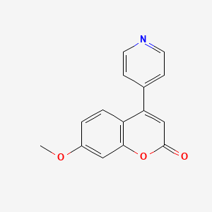molecular formula C15H11NO3 B11863407 Coumarin, 7-methoxy-4-(4-pyridyl)- CAS No. 841-97-4