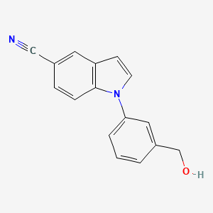 molecular formula C16H12N2O B11863426 1-(3-(Hydroxymethyl)phenyl)-1H-indole-5-carbonitrile 