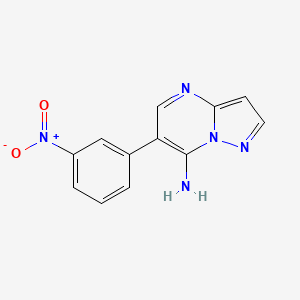 molecular formula C12H9N5O2 B11863434 6-(3-Nitrophenyl)pyrazolo[1,5-A]pyrimidin-7-amine 