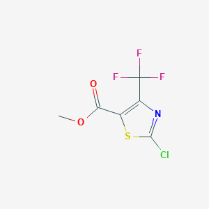 molecular formula C6H3ClF3NO2S B11863546 Methyl 2-chloro-4-(trifluoromethyl)thiazole-5-carboxylate CAS No. 72850-71-6