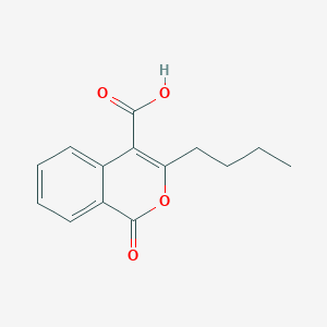 molecular formula C14H14O4 B11863550 3-Butyl-1-oxo-1H-2-benzopyran-4-carboxylic acid CAS No. 838849-09-5