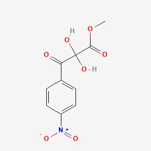 molecular formula C10H9NO7 B11863559 Methyl 2,2-dihydroxy-3-(4-nitrophenyl)-3-oxopropanoate 
