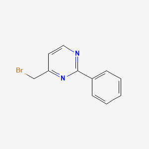 molecular formula C11H9BrN2 B11863574 4-(Bromomethyl)-2-phenylpyrimidine 