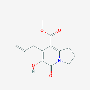 molecular formula C13H15NO4 B11863584 Methyl 7-allyl-6-hydroxy-5-oxo-1,2,3,5-tetrahydroindolizine-8-carboxyate CAS No. 866393-51-3