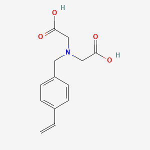 molecular formula C13H15NO4 B11863586 Glycine, N-(carboxymethyl)-N-[(4-ethenylphenyl)methyl]- CAS No. 46917-20-8