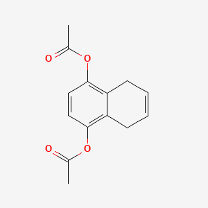 molecular formula C14H14O4 B11863631 5,8-Dihydronaphthalene-1,4-diyl diacetate CAS No. 58851-76-6
