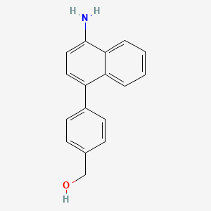 molecular formula C17H15NO B11863634 (4-(4-Aminonaphthalen-1-yl)phenyl)methanol CAS No. 1365988-05-1