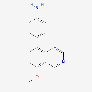 molecular formula C16H14N2O B11863759 4-(8-Methoxyisoquinolin-5-yl)aniline CAS No. 919362-95-1