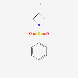 molecular formula C10H12ClNO2S B11863790 3-Chloro-1-(4-methylbenzene-1-sulfonyl)azetidine CAS No. 24083-59-8