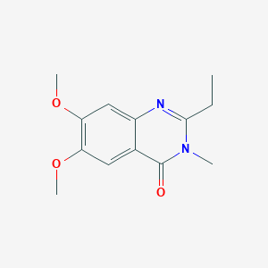 molecular formula C13H16N2O3 B11863802 2-Ethyl-6,7-dimethoxy-3-methylquinazolin-4(3H)-one CAS No. 63190-59-0