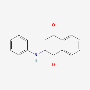 molecular formula C16H11NO2 B11863833 2-Anilino-1,4-naphthoquinone CAS No. 6628-97-3