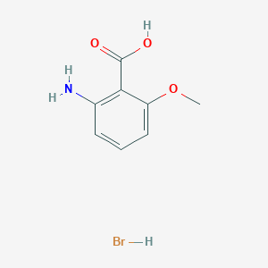 molecular formula C8H10BrNO3 B11863840 2-Amino-6-methoxybenzoic acid hydrobromide CAS No. 136247-97-7