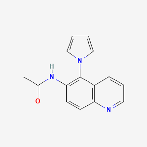 molecular formula C15H13N3O B11863887 N-(5-(1H-Pyrrol-1-yl)quinolin-6-yl)acetamide CAS No. 88328-41-0