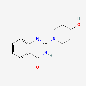 molecular formula C13H15N3O2 B11863928 2-(4-Hydroxypiperidin-1-yl)quinazolin-4(1H)-one CAS No. 61741-48-8