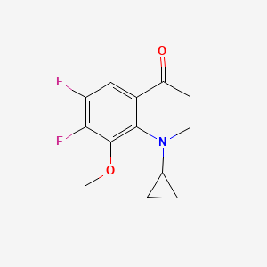 molecular formula C13H13F2NO2 B11863967 1-Cyclopropyl-6,7-difluoro-8-methoxy-2,3-dihydroquinolin-4(1H)-one 