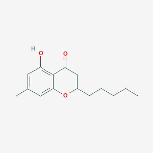 molecular formula C15H20O3 B11864028 5-Hydroxy-7-methyl-2-pentylchroman-4-one CAS No. 88879-94-1