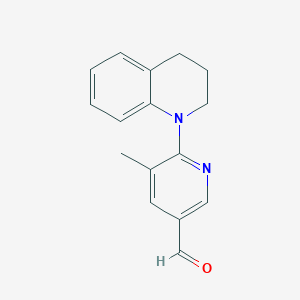 molecular formula C16H16N2O B11864043 6-(3,4-Dihydroquinolin-1(2H)-yl)-5-methylnicotinaldehyde 