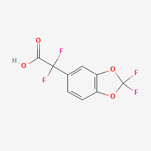 molecular formula C9H4F4O4 B11864046 2-(2,2-difluoro-2H-1,3-benzodioxol-5-yl)-2,2-difluoroacetic acid CAS No. 1638764-98-3