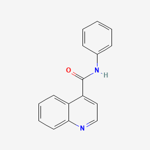 molecular formula C16H12N2O B11864063 N-Phenylquinoline-4-carboxamide CAS No. 92119-01-2