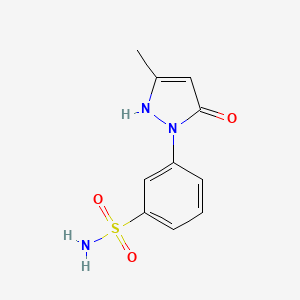 molecular formula C10H11N3O3S B11864090 3-(3-Methyl-5-oxo-2,5-dihydro-1H-pyrazol-1-YL)-benzenesulfonamide 