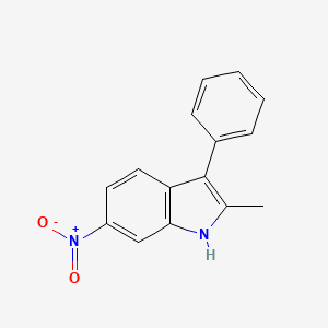 molecular formula C15H12N2O2 B11864097 2-Methyl-6-nitro-3-phenyl-1H-indole CAS No. 41018-88-6