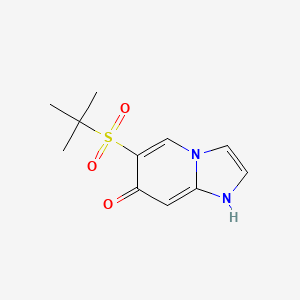 molecular formula C11H14N2O3S B11864139 6-(Tert-butylsulfonyl)imidazo[1,2-a]pyridin-7-ol 