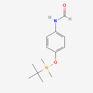 molecular formula C13H21NO2Si B11864161 N-(4-{[tert-Butyl(dimethyl)silyl]oxy}phenyl)formamide CAS No. 189832-28-8