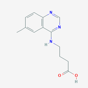 molecular formula C13H15N3O2 B11864191 4-((6-Methylquinazolin-4-yl)amino)butanoic acid 