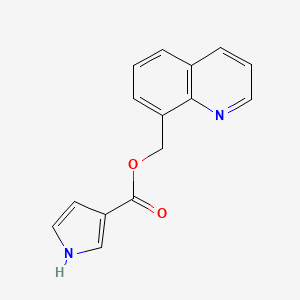 molecular formula C15H12N2O2 B11864193 Quinolin-8-ylmethyl 1H-pyrrole-3-carboxylate 