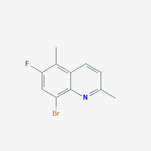 molecular formula C11H9BrFN B11864232 8-Bromo-6-fluoro-2,5-dimethylquinoline 