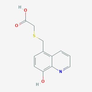 molecular formula C12H11NO3S B11864296 2-(((8-Hydroxyquinolin-5-yl)methyl)thio)acetic acid 