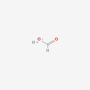 molecular formula HCOOH<br>CH2O2 B118643 Hydron;formate CAS No. 147173-07-7