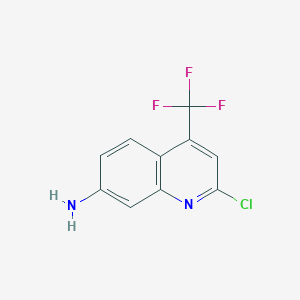 molecular formula C10H6ClF3N2 B11864313 2-Chloro-4-(trifluoromethyl)quinolin-7-amine 