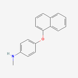molecular formula C17H15NO B11864327 N-Methyl-4-(naphthalen-1-yloxy)aniline 