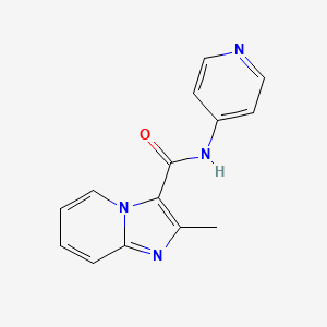 molecular formula C14H12N4O B11864342 2-methyl-N-(pyridin-4-yl)imidazo[1,2-a]pyridine-3-carboxamide 