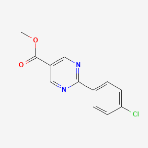 molecular formula C12H9ClN2O2 B11864352 Methyl 2-(4-chlorophenyl)pyrimidine-5-carboxylate CAS No. 450373-71-4