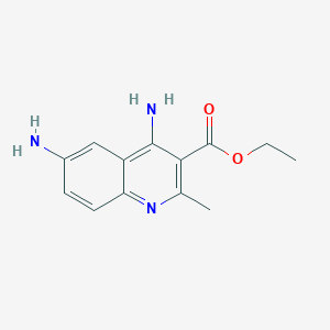 molecular formula C13H15N3O2 B11864362 Ethyl 4,6-diamino-2-methylquinoline-3-carboxylate CAS No. 828930-85-4